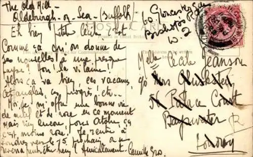 Ak Aldeburgh East England, der Strand