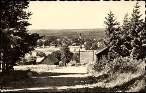 Ak Hammerbrücke Muldenhammer im Vogtland, Ortspartie, Blick auf Wohnhäuser