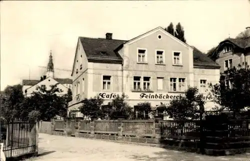 Foto Ak Weesenstein Müglitztal in Sachsen, Feinbäckerei, Café Liebscher