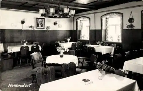 Ak Hellendorf Bad Gottleuba in Sachsen, Gasthaus Erblehngericht, Innenansicht