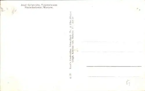 Ak Niederhadamar Hadamar Hessen, Panorama, Kolonialwarengeschäft