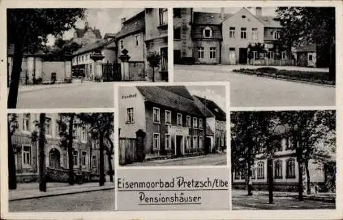 Ak Pretzsch an der Elbe Bad Schmiedeberg, Pensionshäuser, Gasthof