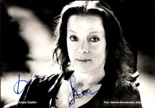 Ak Schauspielerin Krista Stadler, Portrait, Autogramm