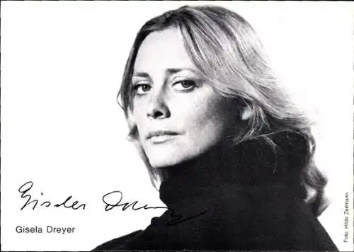 Ak Schauspielerin Gisela Dreyer, Portrait, Autogramm