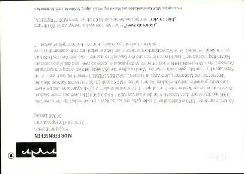 Ak Moderator Andreas Fritsch, Portrait, Sendung Dabei ab zwei, Hier ab vier, Autogramm