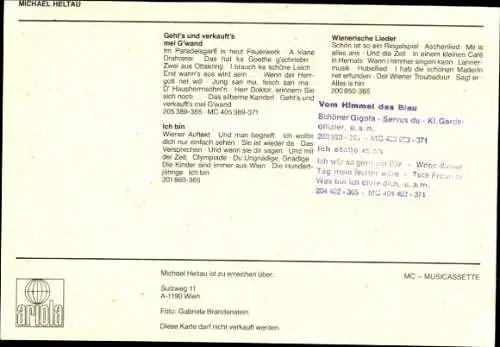 Ak Schauspieler und Sänger Michael Heltau, Portrait, Autogramm