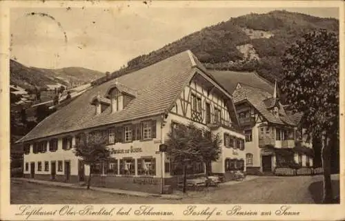 Ak Oberprechtal Elzach im Schwarzwald Baden, Gasthof und Pension zur Sonne