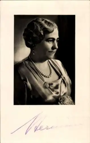 Ak Hermine Reuß ältere Linie, Kaiserin Hermine, Portrait, Haus Doorn 1937, Autogramm