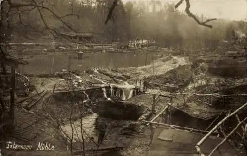 Foto Ak Totermann Mühle, Kriegsschauplatz, Schützengraben, I WK