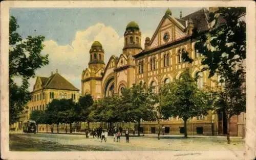 Judaika Ak Novi Sad Újvidék Neusatz Serbien, Synagoge