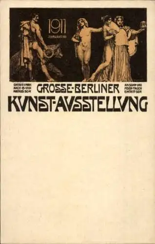 Ak Berlin, Große Berliner Kunstausstellung 1911