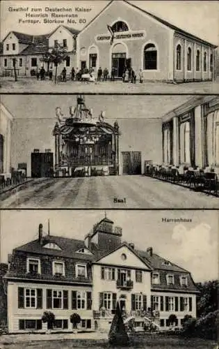 Ak Storkow in der Mark, Gasthof zum Deutschen Kaiser, Saal, Herrenhaus