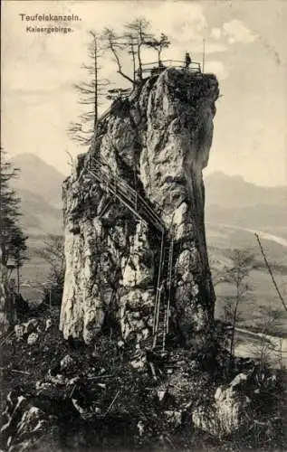 Ak Längenfeld in Tirol, Teufelskanzeln, Kaisergebirge