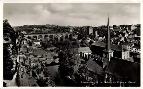 Ak Luxembourg Luxemburg, Gesamtansicht, Viadukt