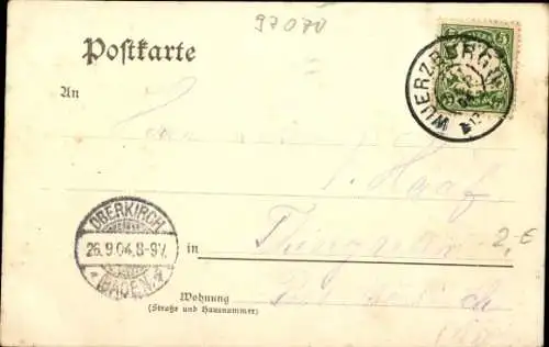 Ak Würzburg am Main Unterfranken, Käppele, Festung
