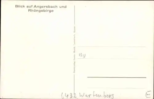 Künstler Ak Angersbach Wartenberg in Hessen, Landschaftspanorama