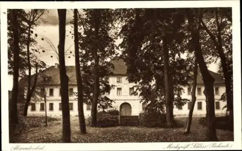 Ak Bad Alexandersbad Oberfranken, Markgräfliches Schloss von der Parkseite