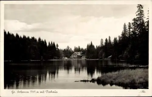 Ak Bodenmais in Niederbayern, großer Arbersee, Seehaus