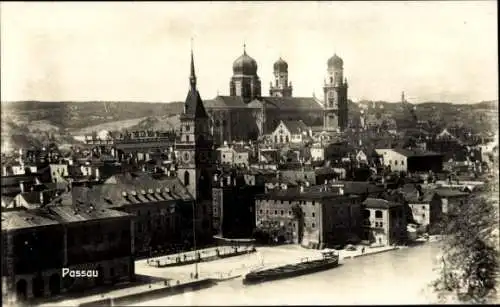 Ak Passau in Niederbayern, Teilansicht, Kirche