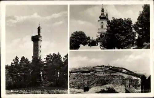 Ak Arnstorf in Niederbayern, Kirche, Turm, Schellenburg