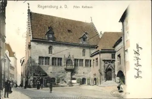 Ak Regensburg an der Donau Oberpfalz, Altes Rathaus