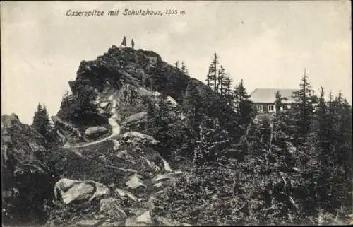 Ak Lam im Bayerischen Wald Oberpfalz, Osser, Osserschutzhaus, Osserspitze