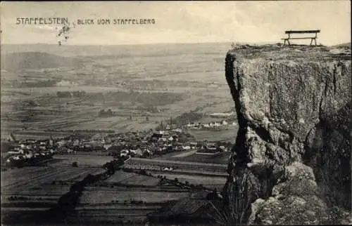 Ak Bad Staffelstein am Main Oberfranken, Staffelberg, Totalansicht, Panorama