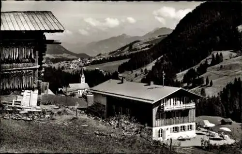 Ak Hirschegg Mittelberg im Kleinwalsertal Vorarlberg, Erholungsheim Berghalde