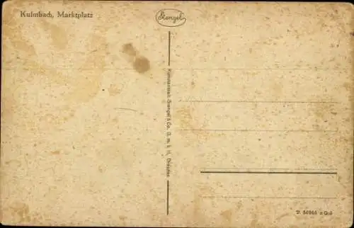 Ak Kulmbach in Oberfranken, Marktplatz