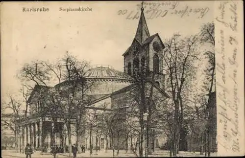 Ak Karlsruhe in Baden, Stephanskirche