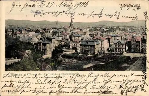 Ak Gießen an der Lahn Hessen, Blick vom Turm des Corpshauses Starkenburgia