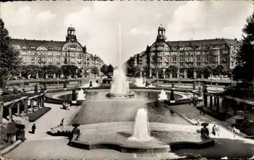 Ak Mannheim in Baden, Blick vom Wasserturm, Augustaanlage