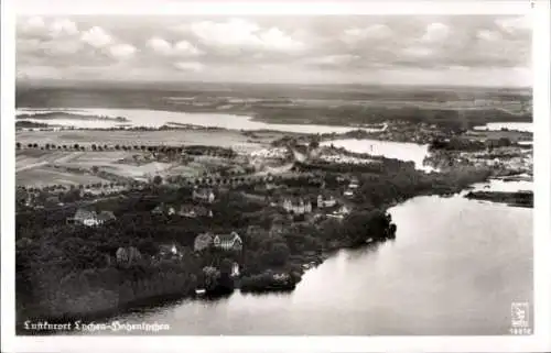 Ak Lychen in der Uckermark, Fliegeraufnahme, Heilanstalten Hohenlychen, Panorama, Klinke 10812