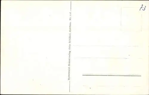 Ak Die Post im Spreewald, Kahn