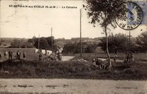 Ak Saint Germain an der Seine-et-Marne-Schule, Le Calvaire