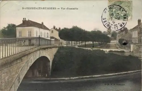 Ak Saint Pierre lès Nemours Seine et Marne, Übersicht