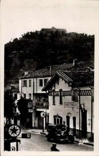 Ak Le Perthus Pyrénées Orientales, La Douane et le Fort de Bellegarde