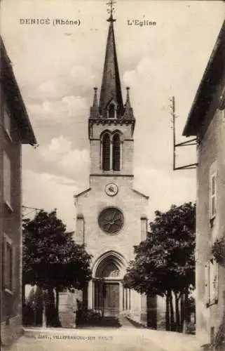 Ak Denicé Rhône, Kirche