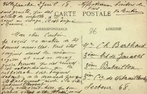 Ak Denicé Rhône, Kirche