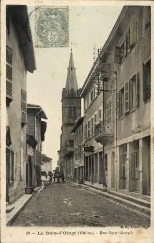 Ak Le Bois d'Oingt Rhône, Rue Saint-Joseph