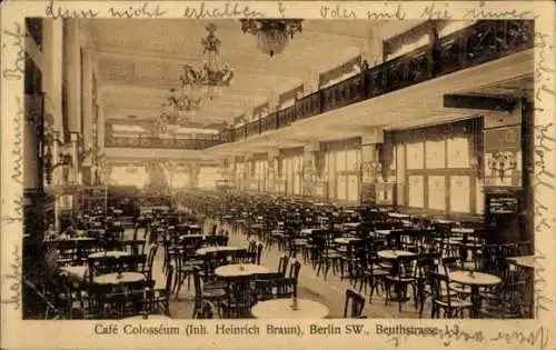 Ak Berlin Mitte, Cafe Colosseum, Beuthstraße 1-3, Innenansicht