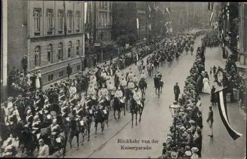 Ak Hannover in Niedersachsen, Kaisertage, Rückkehr von der Kaiserparade