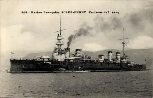 Ak Französisches Kriegsschiff Jules-Ferr