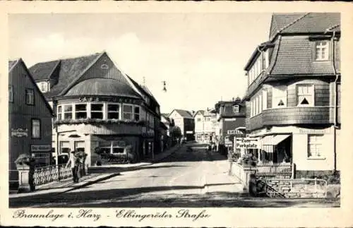 Ak Braunlage im Harz, Elbingeröder Straße, Shell Tankstelle, Konditorei