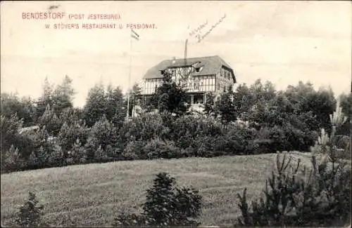 Ak Bendestorf am Kleckerwald in Niedersachsen, W. Stöver's Restaurant und Pensionat