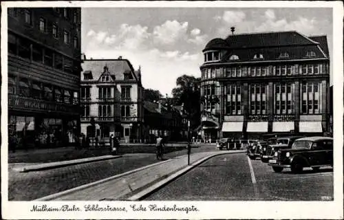 Ak Mülheim an der Ruhr, Schlossstraße Ecke Hindenburgstraße
