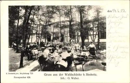 Ak Biederitz in Sachsen Anhalt, Waldschänke