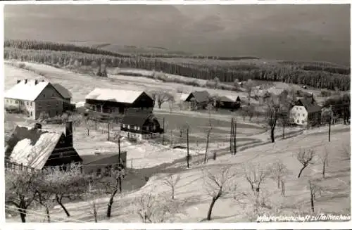 Foto Ak Falkenhain Altenberg im Erzgebirge, Winteransicht