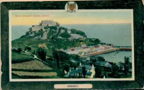 Passepartout Ak Gorey Kanalinsel Jersey, Mont Orgueil Castle