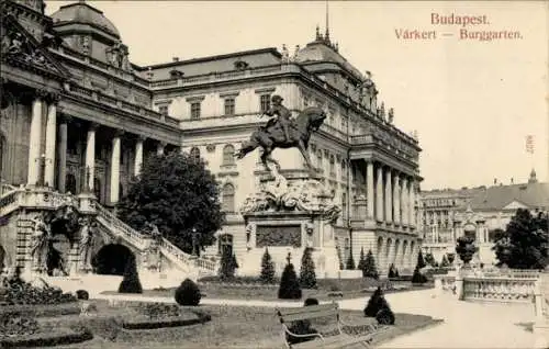 Ak Budapest Ungarn, Burggarten, Denkmal